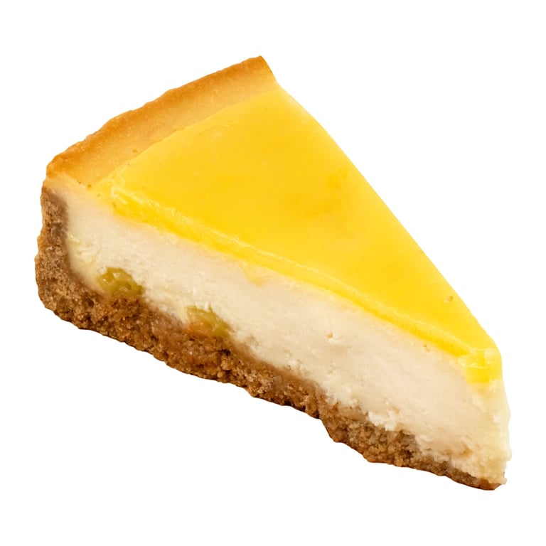 Lemon cheesecake with crumbly crust